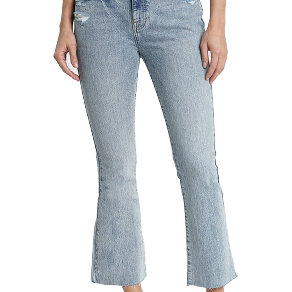 Pistola Lennon Cropped Flare Light Wash Jeans